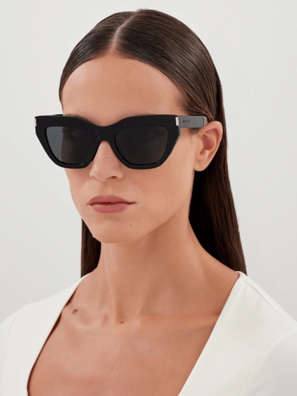 NWT YSL Saint Laurent SL 759 OP 635 Sunglasses Black Cateye